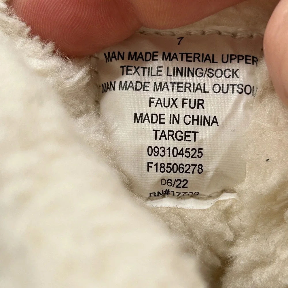 Cat & Jack Kids Purple Winter Boots Faux Fur Lined Hook and Loop Size‎ 7